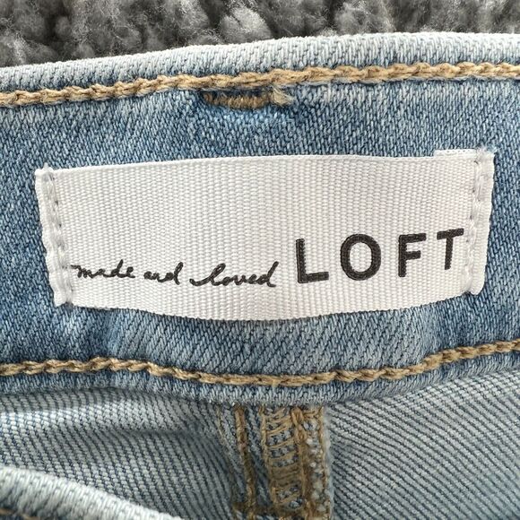 Ann Taylor LOFT Women’s Skinny Cut Off Denim Shorts High Rise Blue Size 30 NWT - Picture 14 of 15